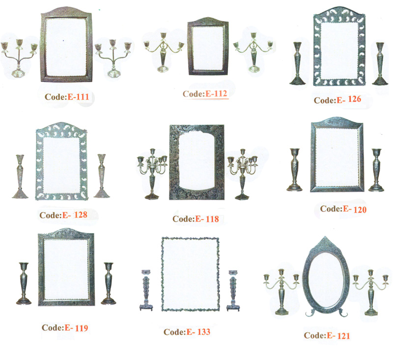 Miroir avec cadre en argent